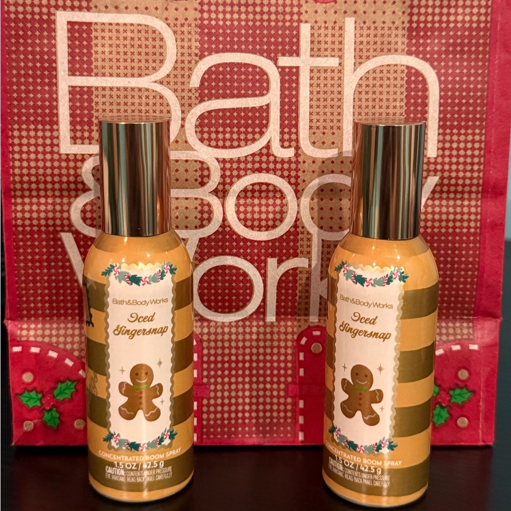 2x Bath & Body Works ICED GINGER SNAP Concentrated Room Sprays